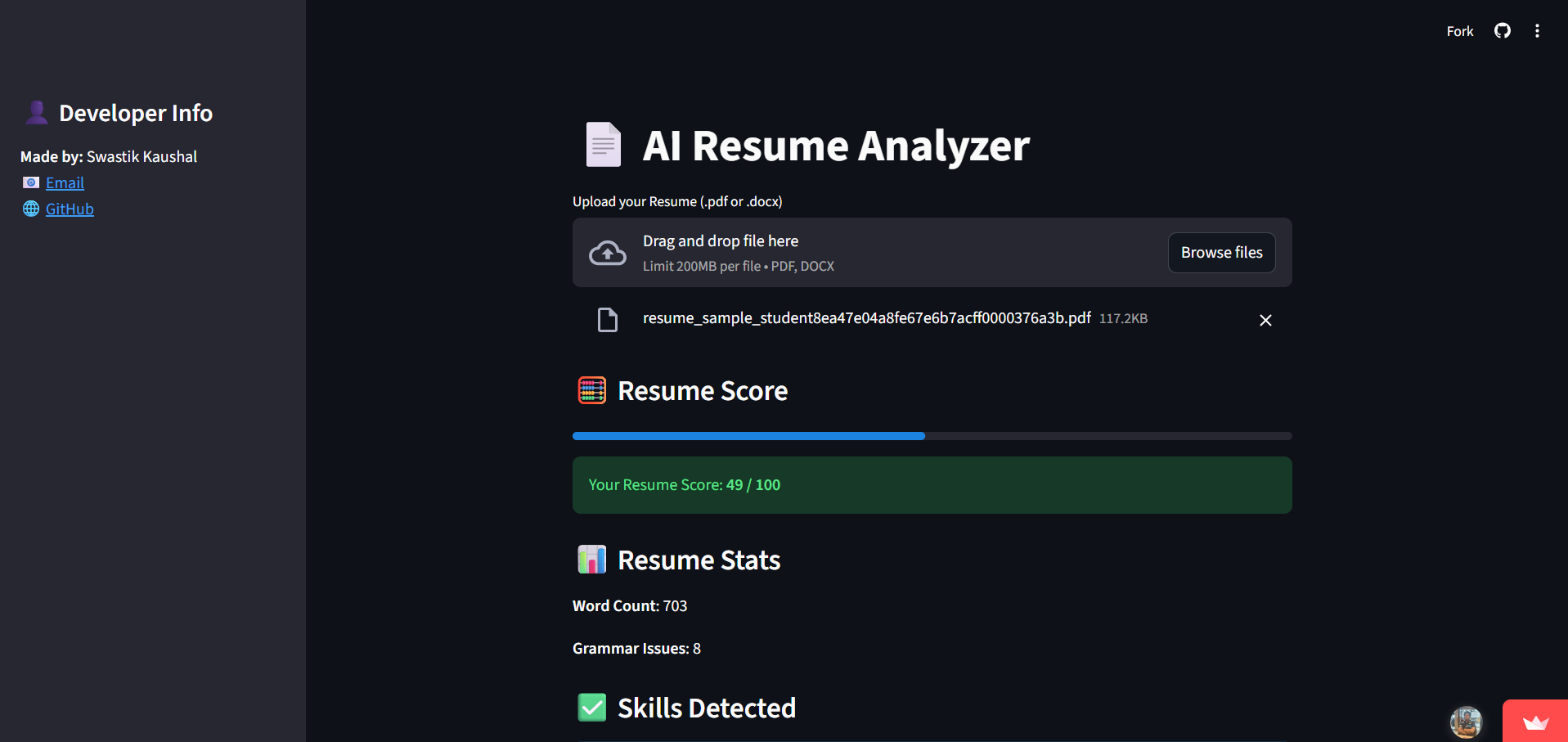 Ai resume Preview